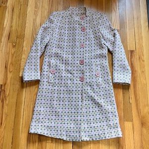 Marvin Richards Light Wool Mod Circle Trench Coat.